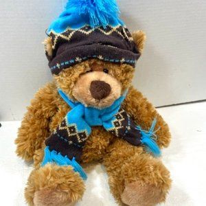Brown Teddy Bear Oliver w/Scarf & Hat Stuffed Animal Mary Meyer St Jude 17"